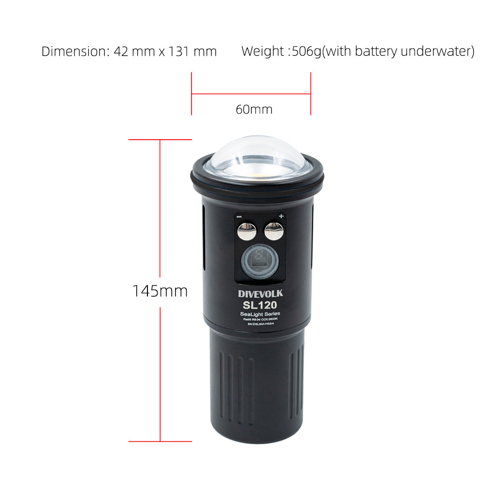 SL120 Professional Underwater Video Light