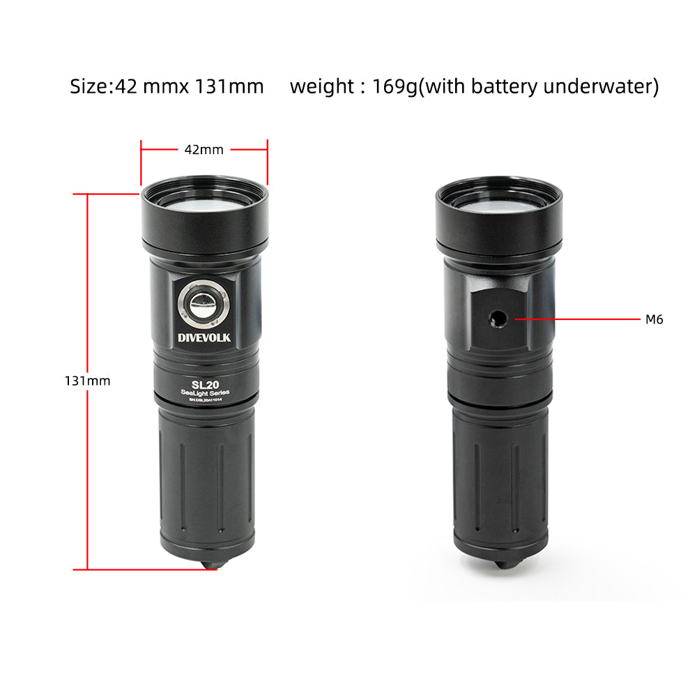 SL20 Underwater Diving Light