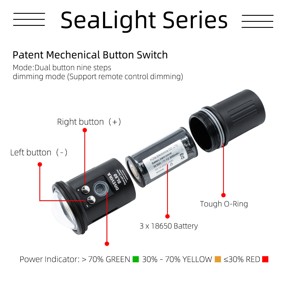 SL50 Professional Underwater Video Light