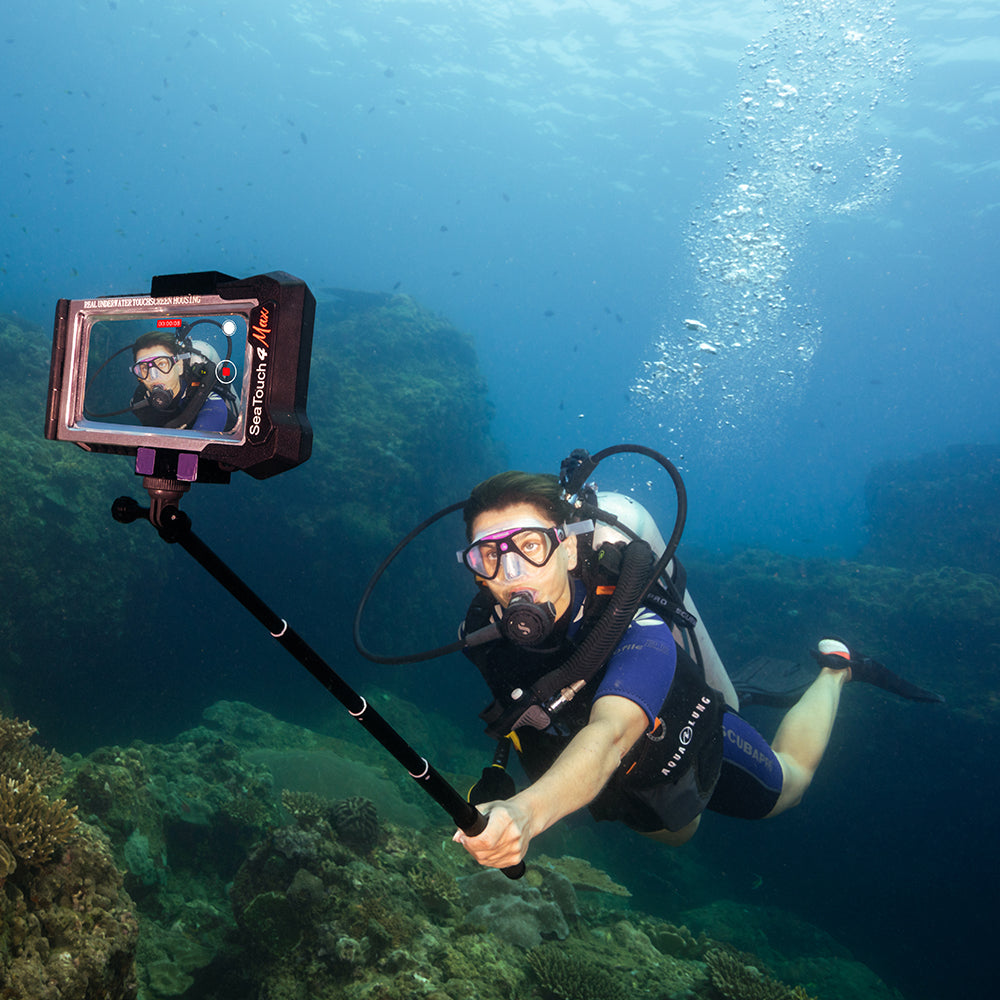 Underwater Dual Lock Selfie Stick 75cm