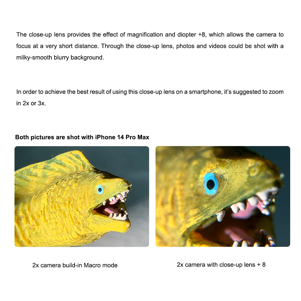 Lensa Makro Kanta Dekat Bawah Air +15