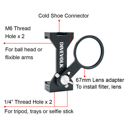 Expansion Clamp with 67mm Adapters Arm