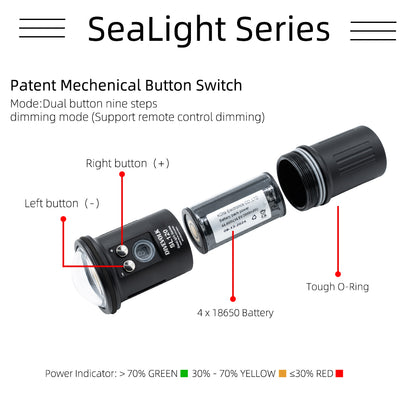 SL120 Professional Underwater Video Light