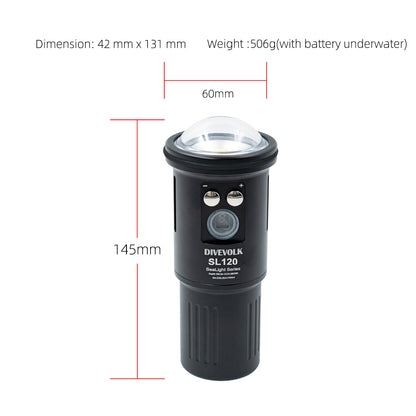 SL120 Professional Underwater Video Light