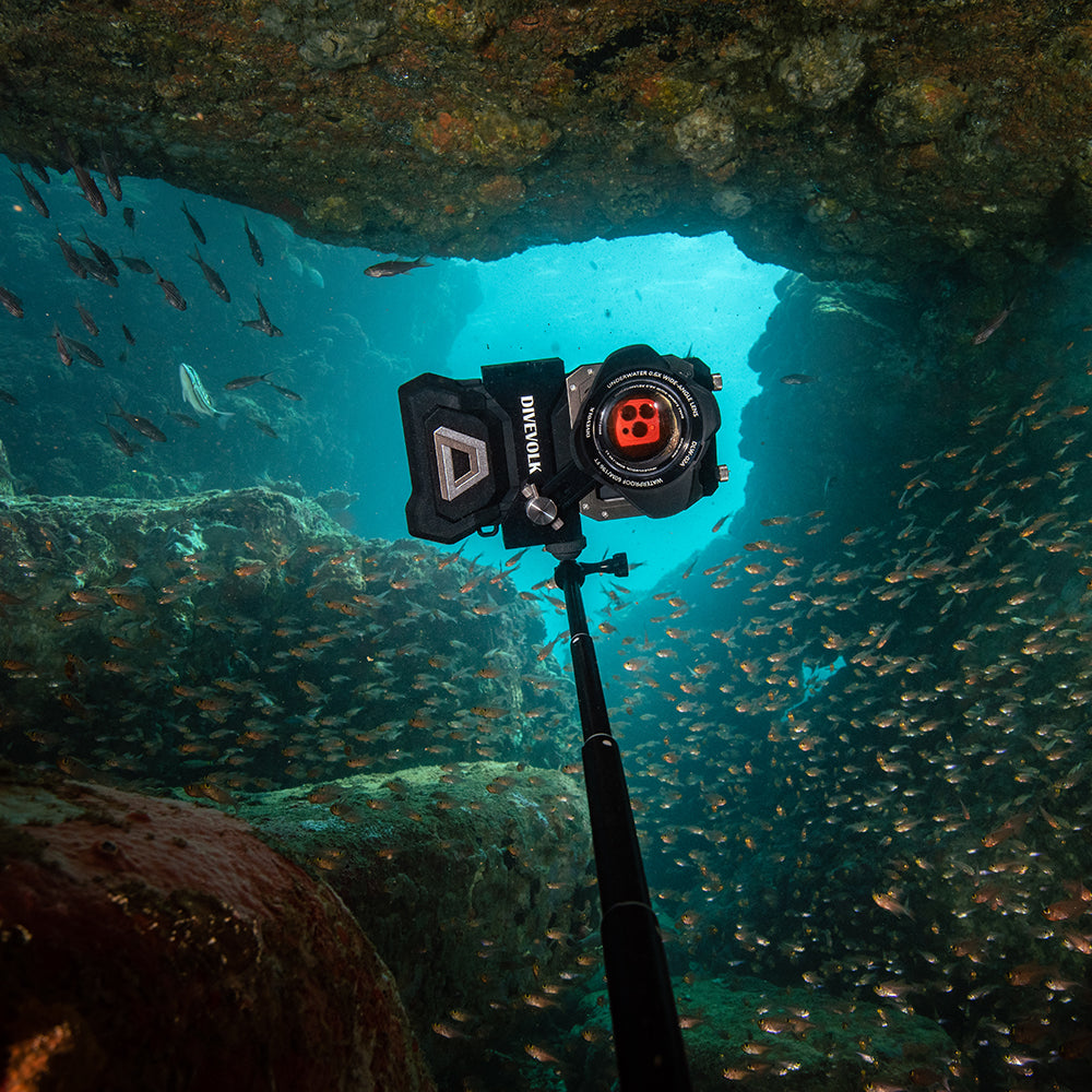 Underwater Dual Lock Selfie Stick 75cm